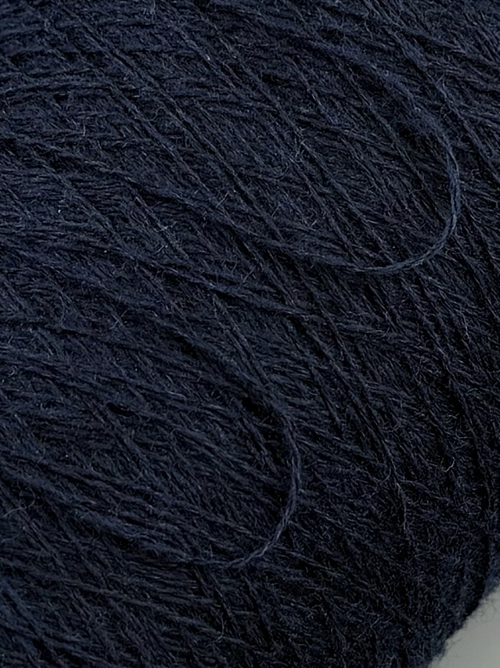 Cariaggi Art. PCKA000 - 100 % Kaschmir Nm 2/28 Schwarz-blau meliert